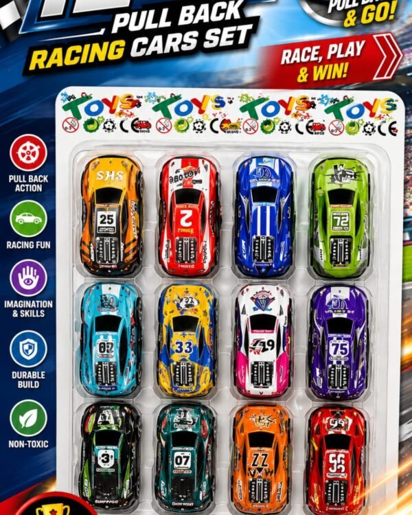 12 in 1 Pull Back Racing Cars Set