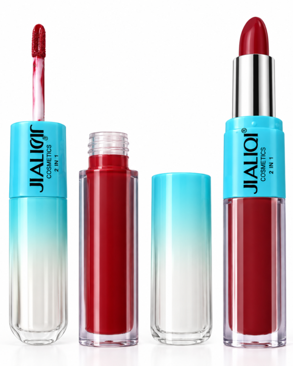 Jialiqi 2 in 1 mate lipstick and lipgloss