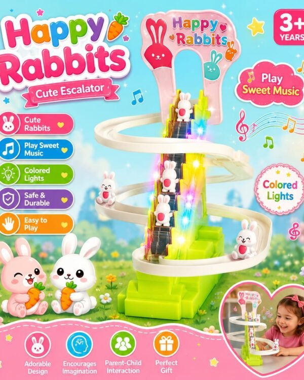 Happy Rabbits Cute Escalator
