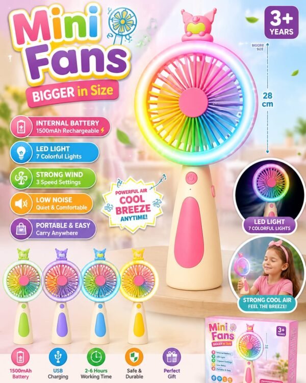 Portable LED Mini Fan (28cm)
